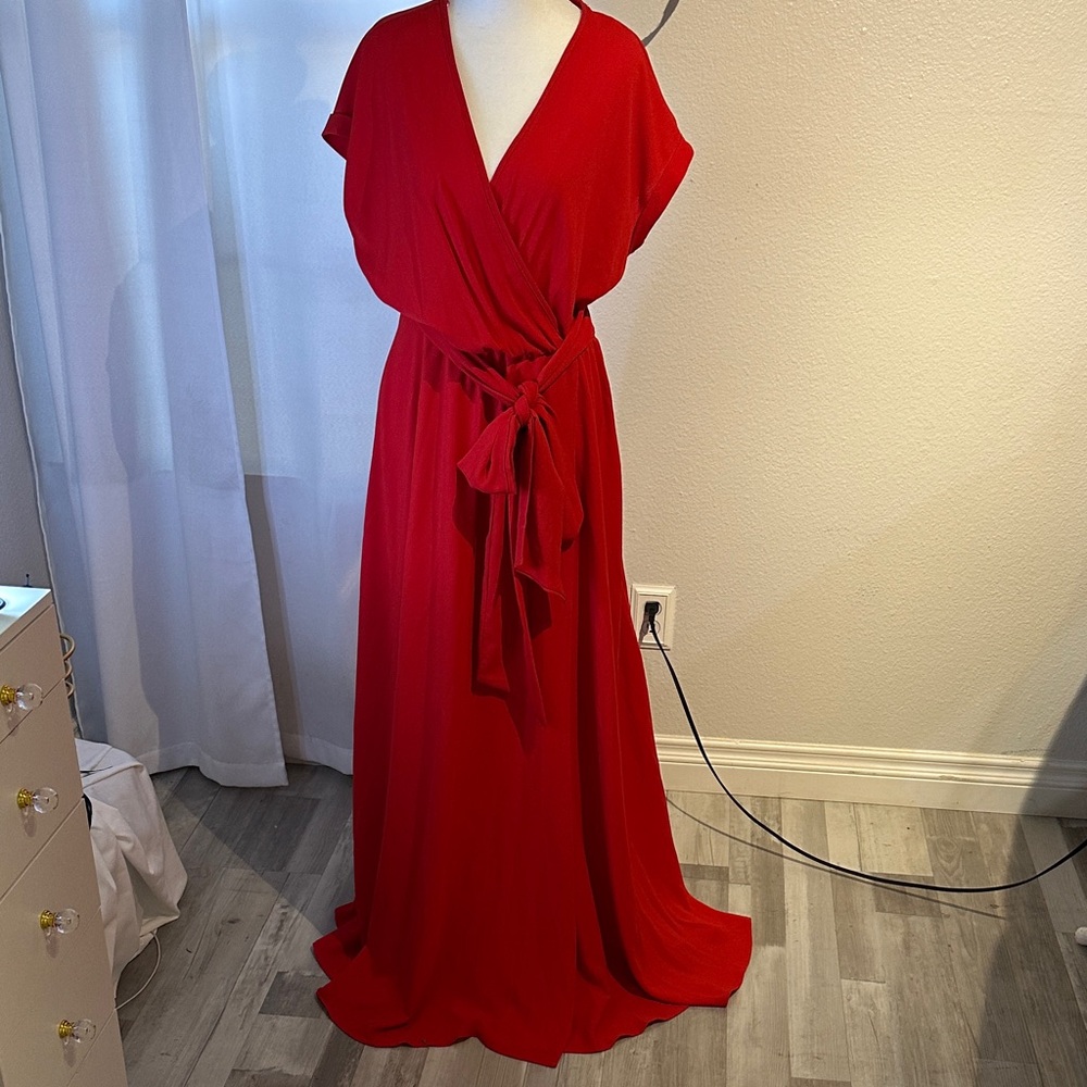 Meghan LA Vibrant Red Maxi Dress